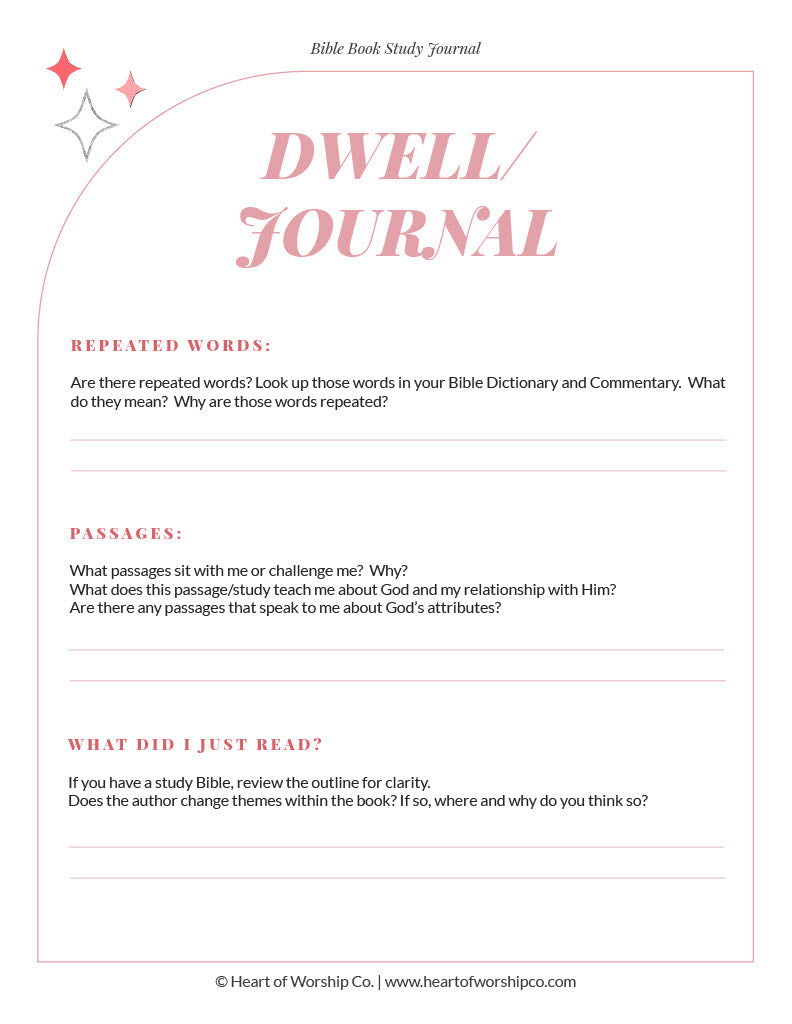 Book of the Bible Study Journal Printable