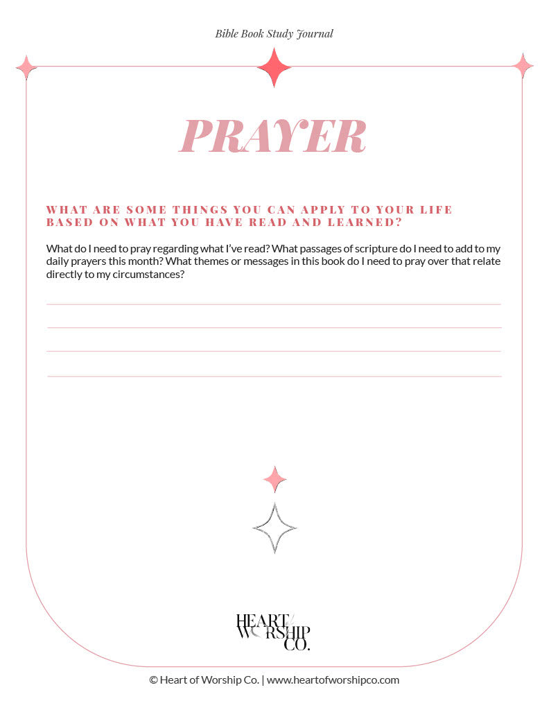 Book of the Bible Study Journal Printable