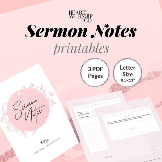 Sermon Notes Printable