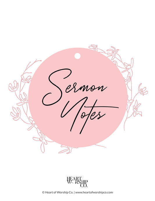 Sermon Notes Printable