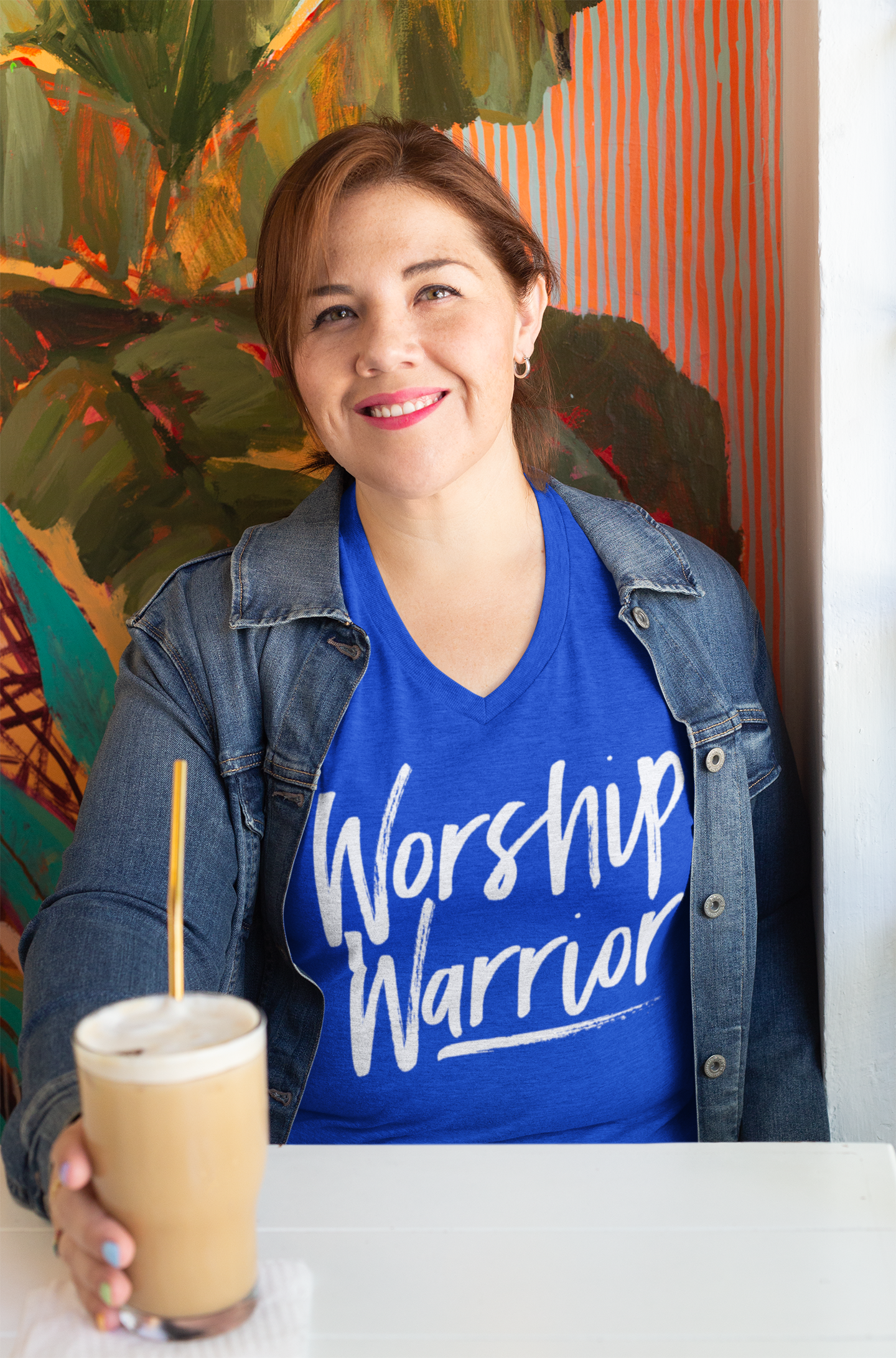 Worship Warrior Women's V-Neck T-Shirt