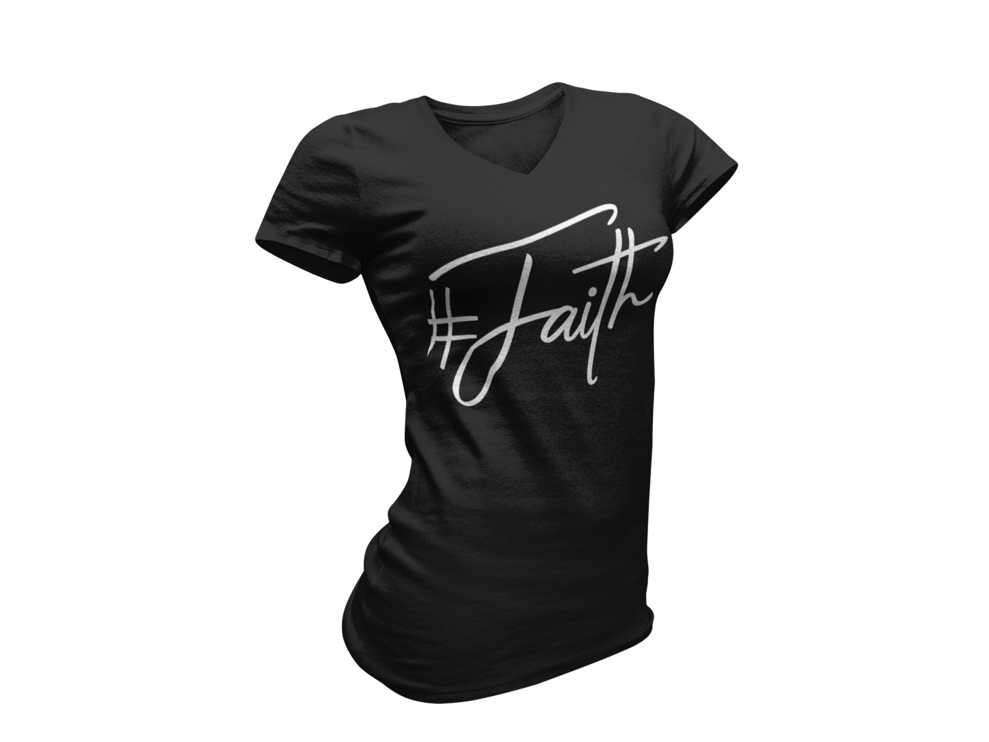 Faith Hashtag - Women's V-Neck