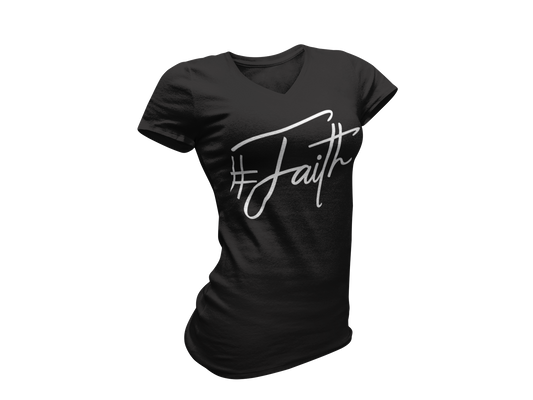 Faith Hashtag - Women's V-Neck