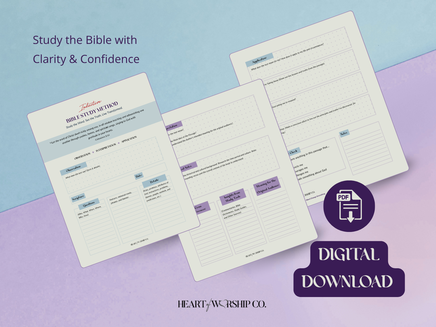 Inductive Bible Study Method Workbook