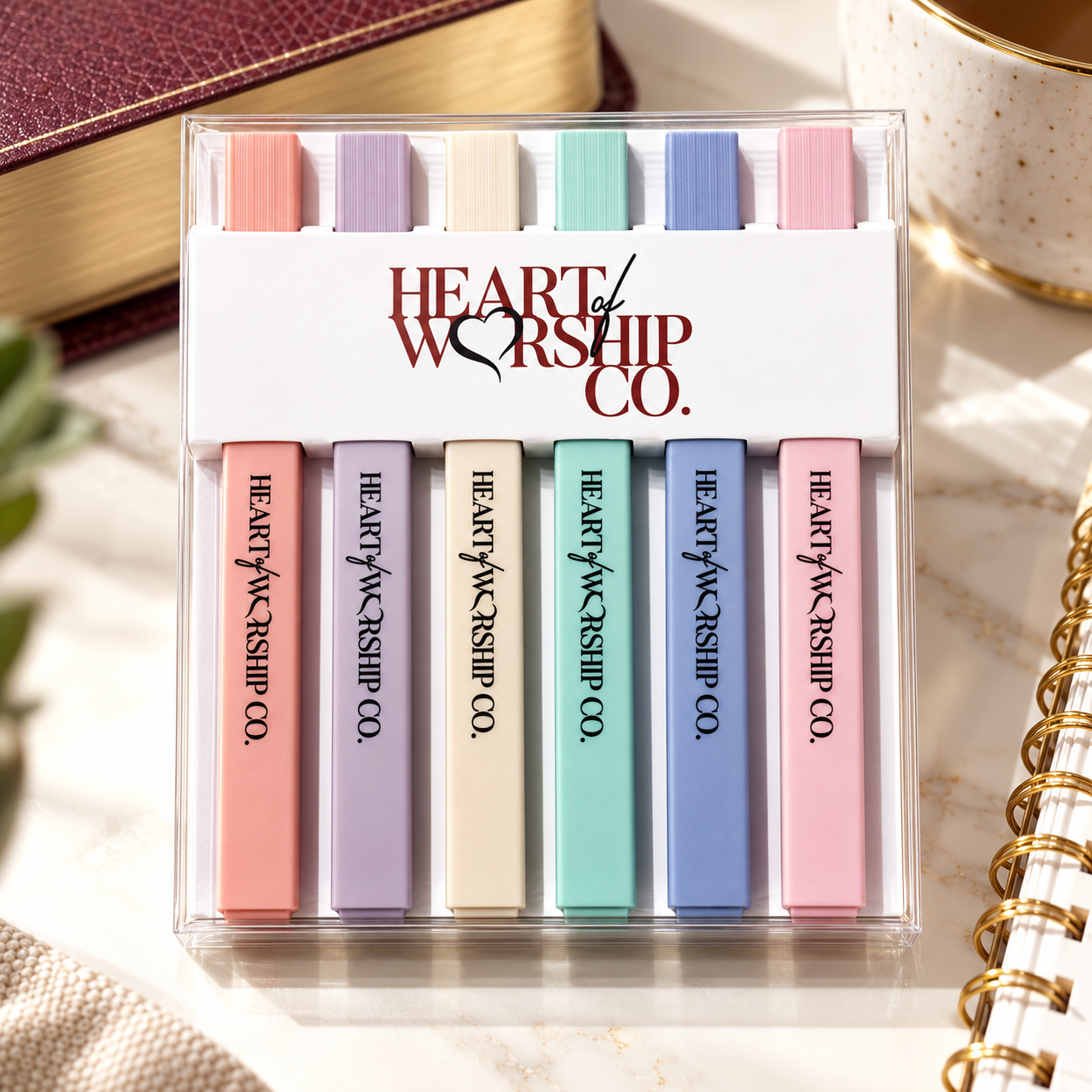 6-Piece Pastel Bible Highlighter Set