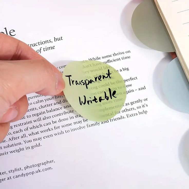 Round Muted Transparent Sticky Notes