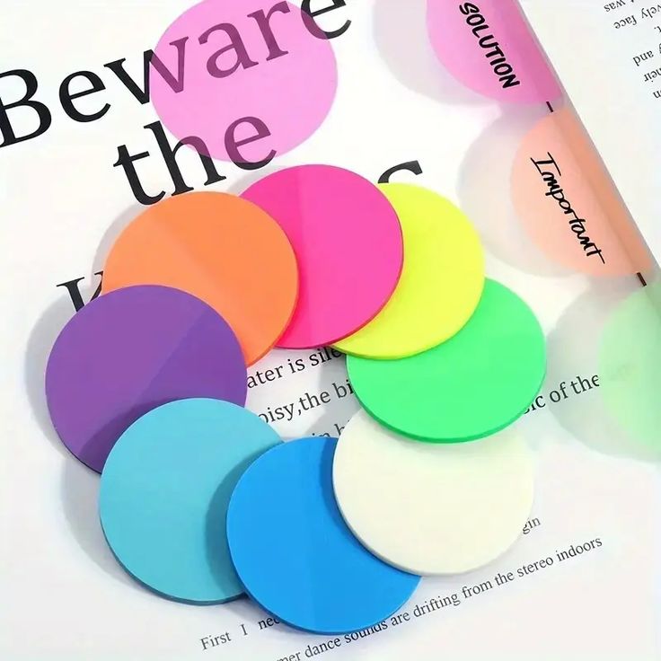 Round Transparent Sticky Notes