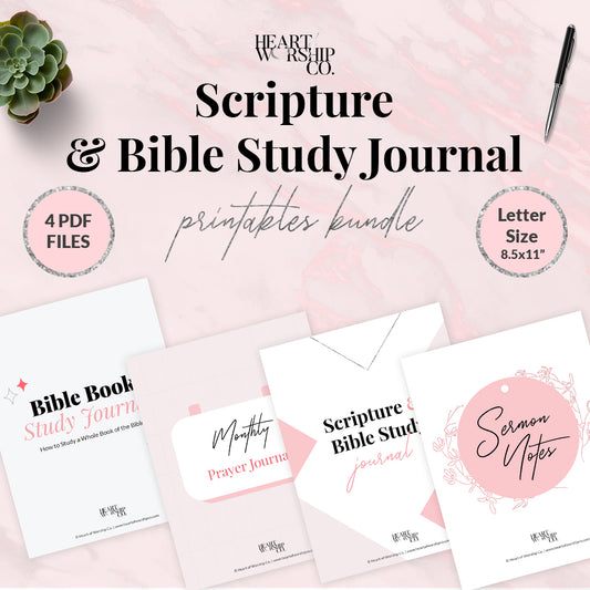 Bible Study and Prayer Journal BUNDLE