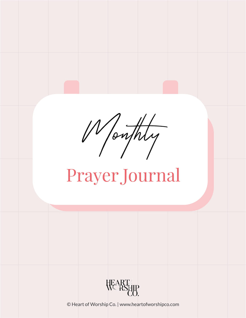 Monthly Prayer Journal Printable