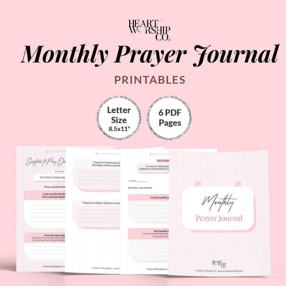 Monthly Prayer Journal Printable