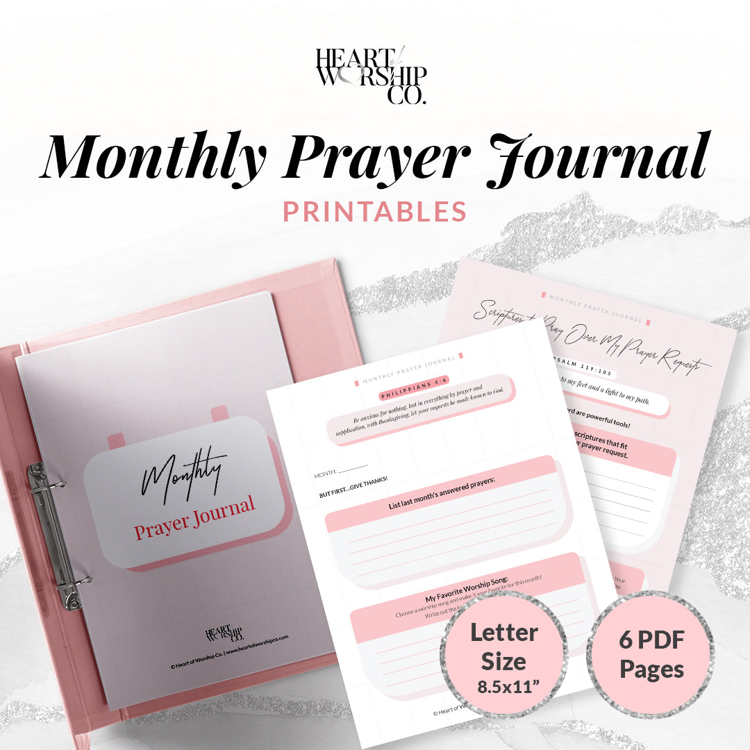 Monthly Prayer Journal Printable