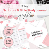 Scripture &amp; Bible Study Journal Printable – Heart of Worship Co.