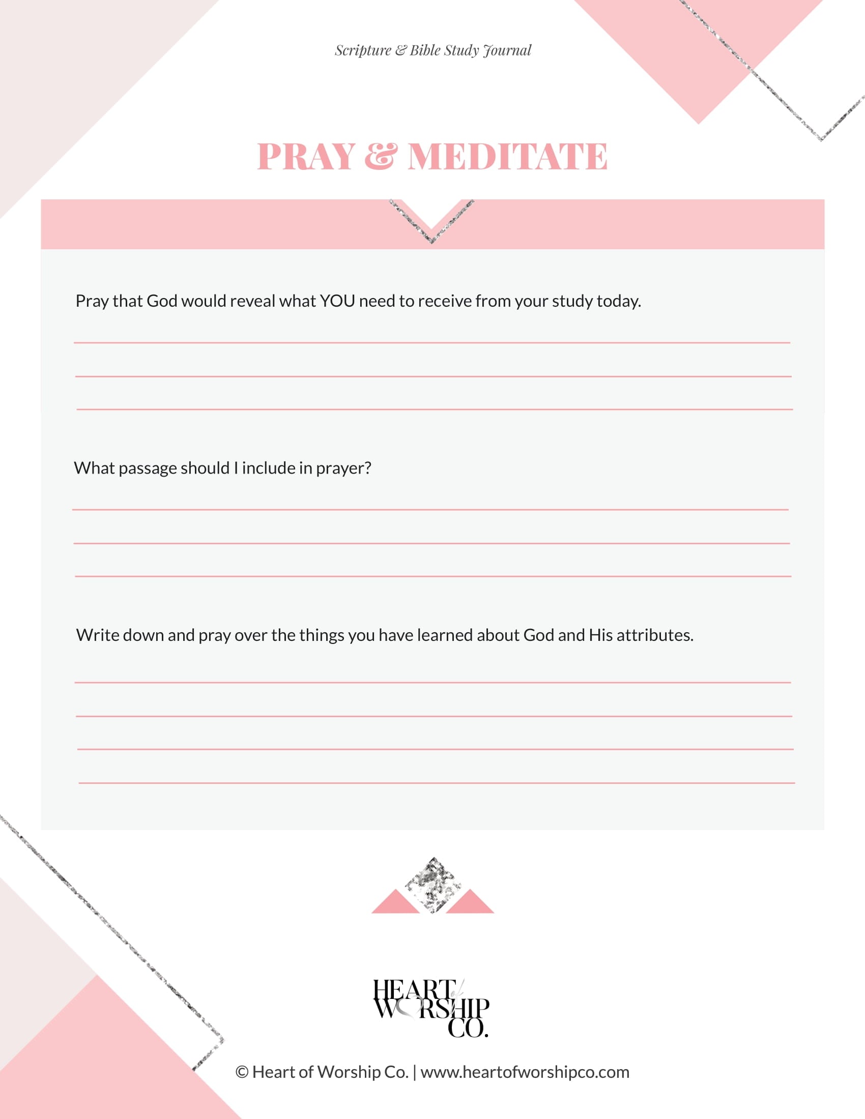 Scripture & Bible Study Journal Printable