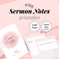 Sermon Notes Printable