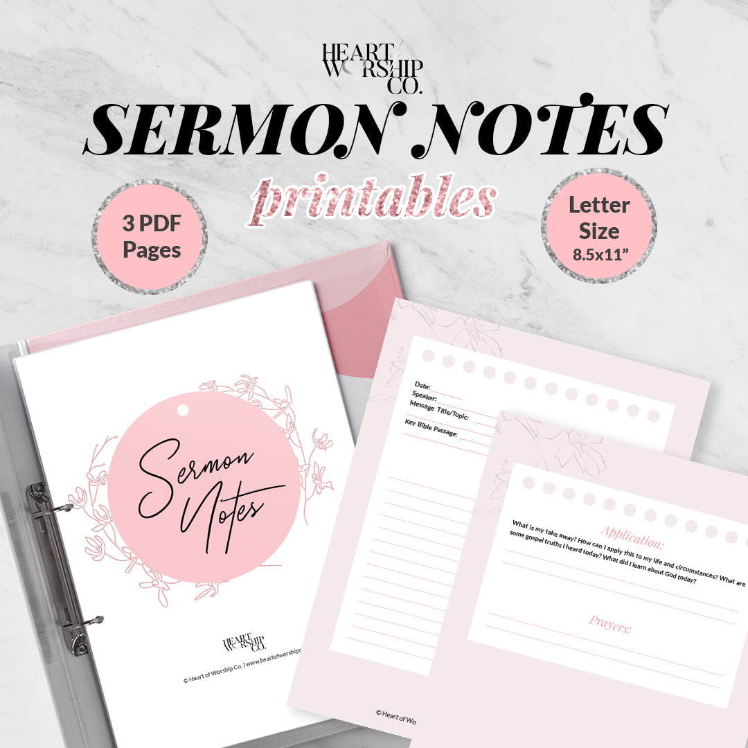 Sermon Notes Printable