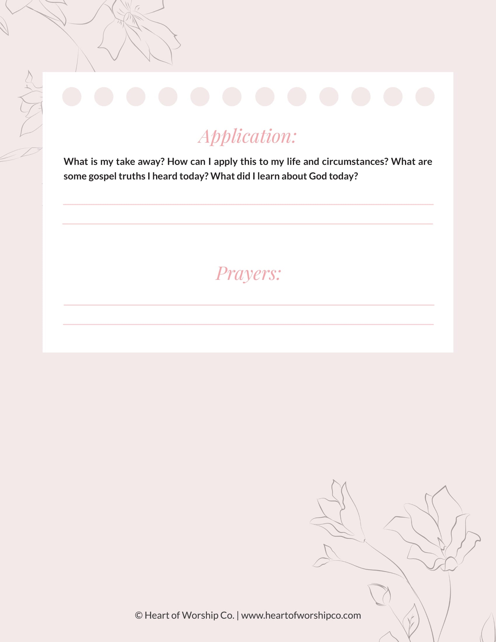 Sermon Notes Printable