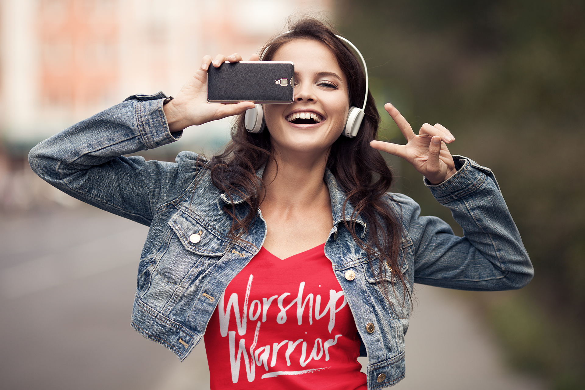 Worship Warrior Women's V-Neck T-Shirt